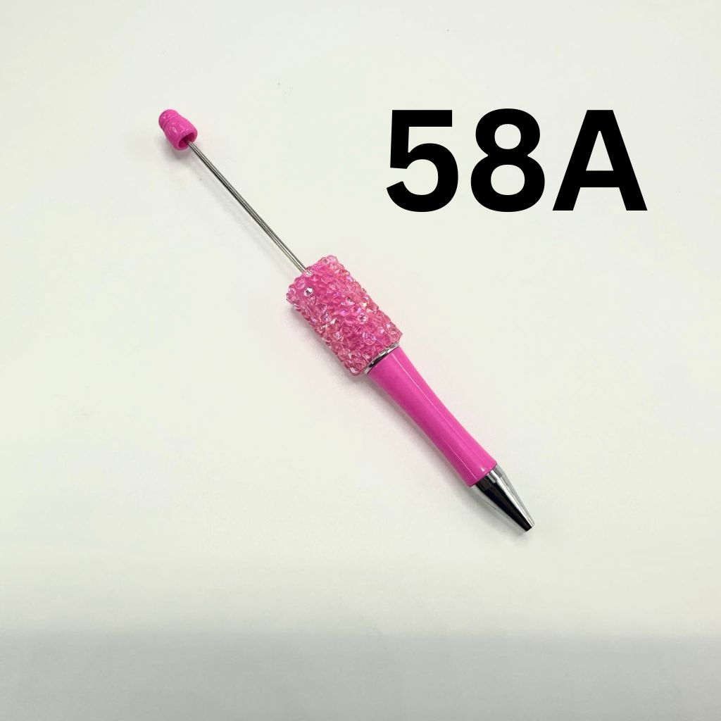 Elegant Beadable Pens with Diamond-Shaped Translucent Resin Rhinestones