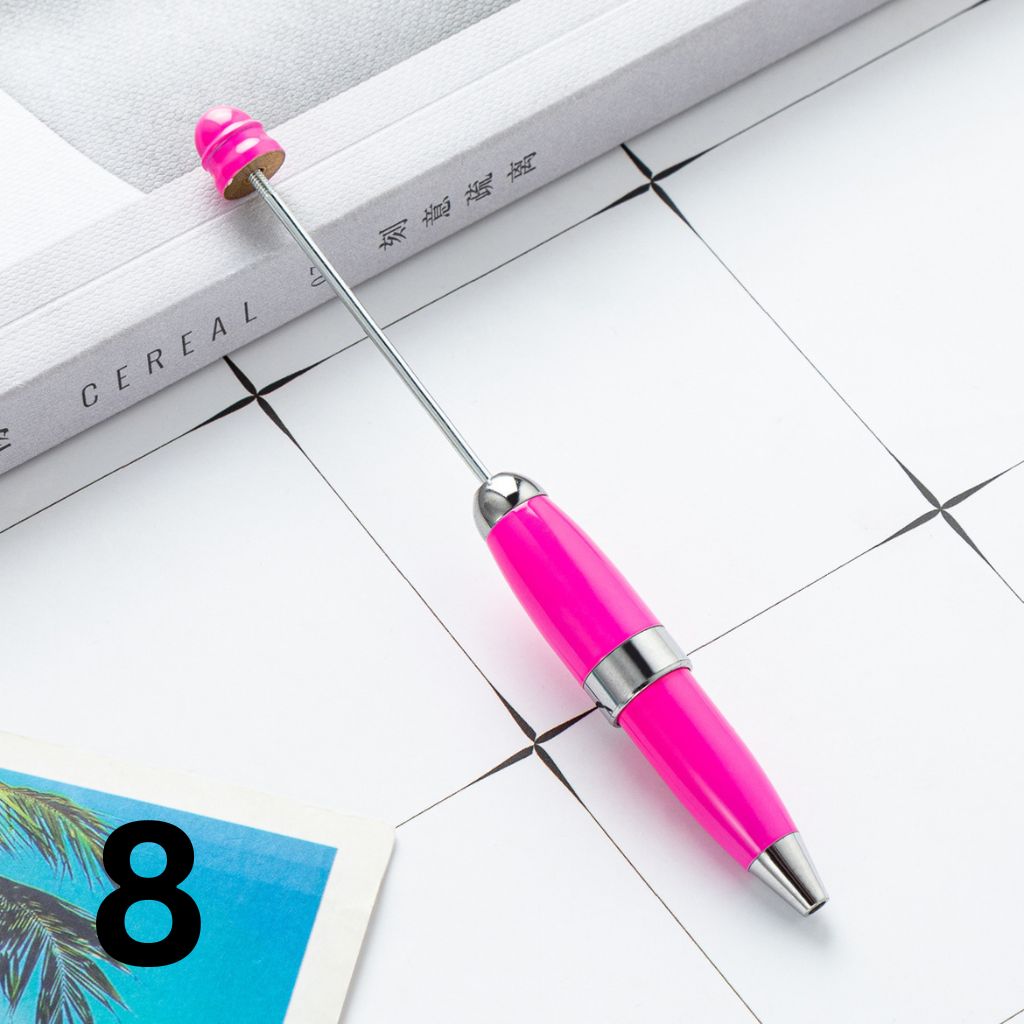 Handy Metal Beadable Pens Short Round Curvy 120mm Beaded Pens