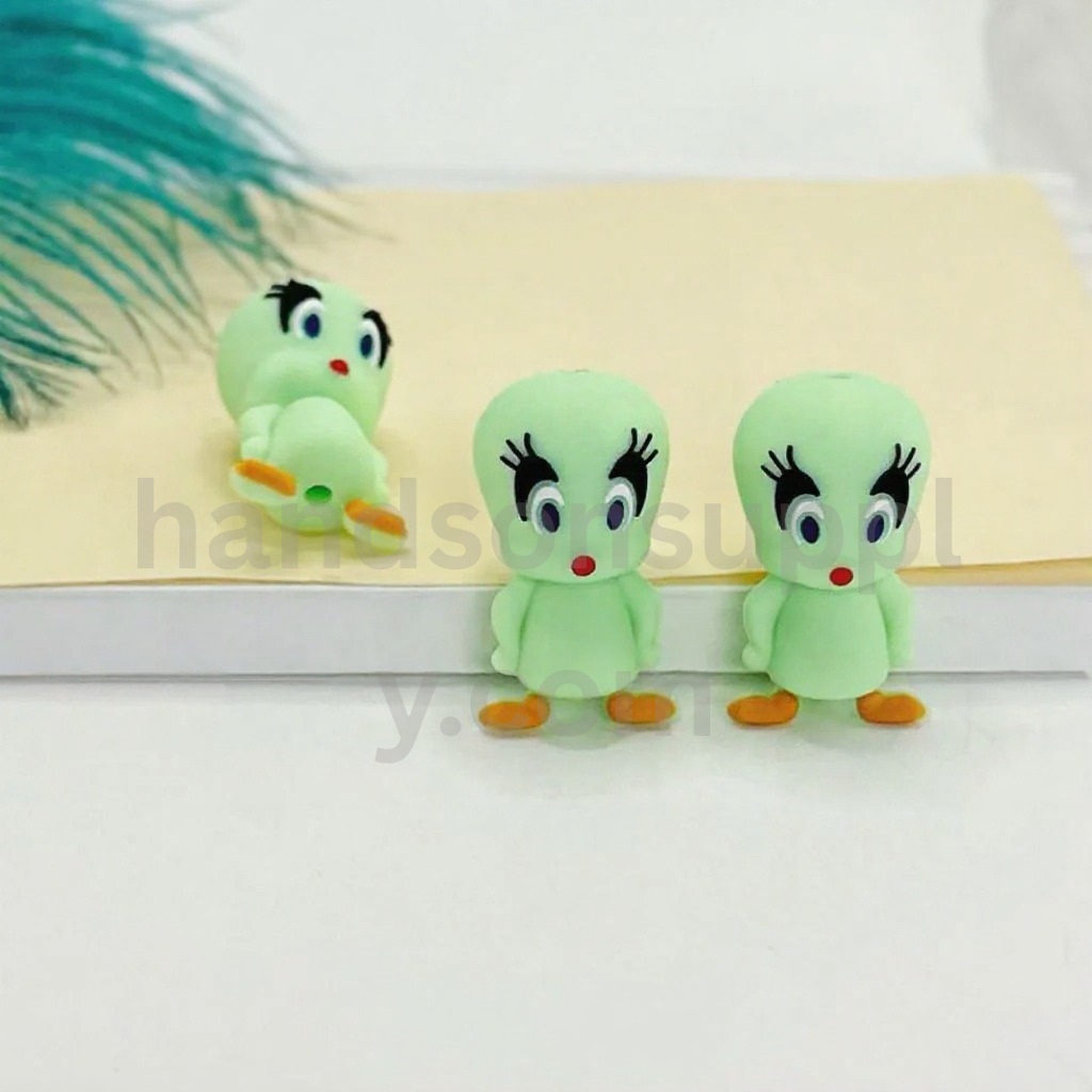 Tweety Bird 3D Cute Vivid Cartoon Silicone Focal Beads