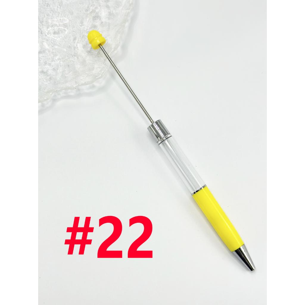 Refillable Snowglobe Beaded Pens with Clear Empty Barrel Tube