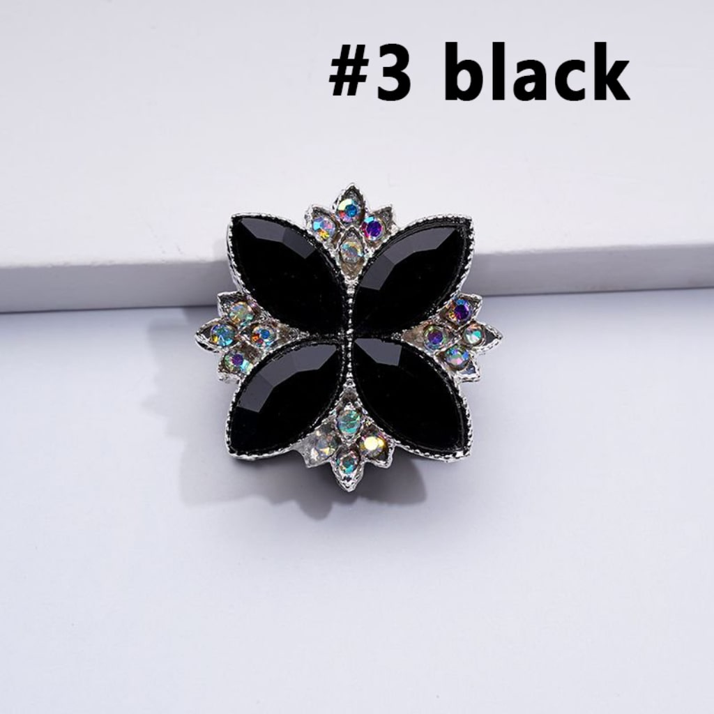 Fancy Bling Bling Silver Alloy Four Leaf Clover with Colorful & AB Rhinestones Beads, Around 26*26MM
