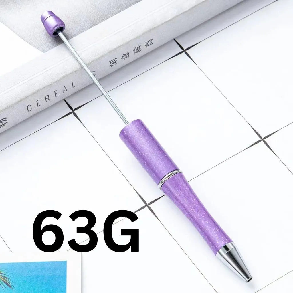 Colorful Plastic Beaded Pens in Solid, Ombre Gradient, and Neon Shades, READ THE DESCRIPTION