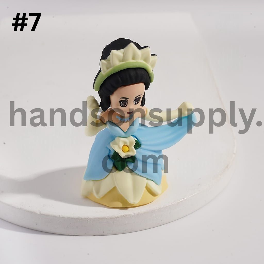 Soft PVC Princess Figurine Holding Skirt Hemline, 43*61MM