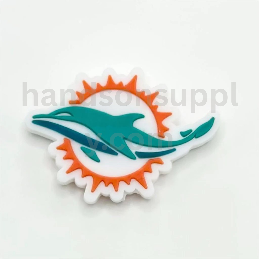 Miami Football Team Logo Silicone Focal Beads