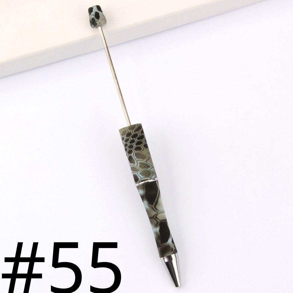 Snake Print Black Printed Beadable Pens Number 55