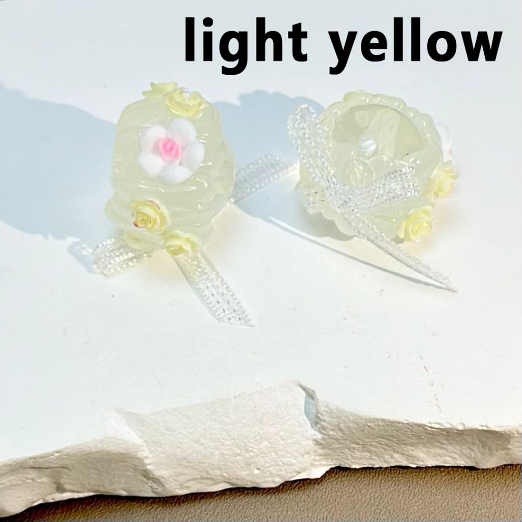 Luminous Mini Flowers Colorful White Pearls Clear Rhinestones Round Acrylic Beads, Around 18MM