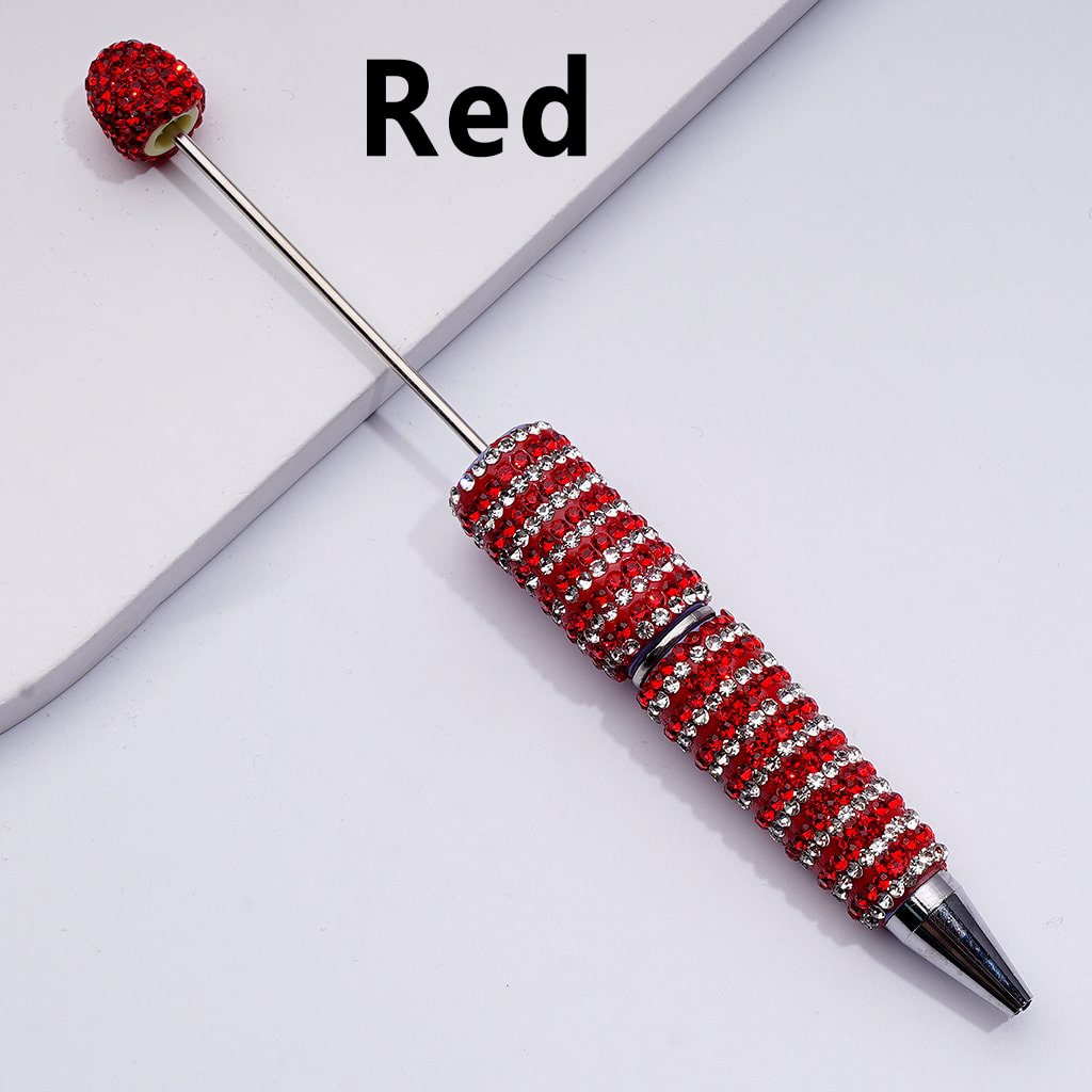 Beadable Sparkling Clay Pens – Double-Color Rhinestone Shine