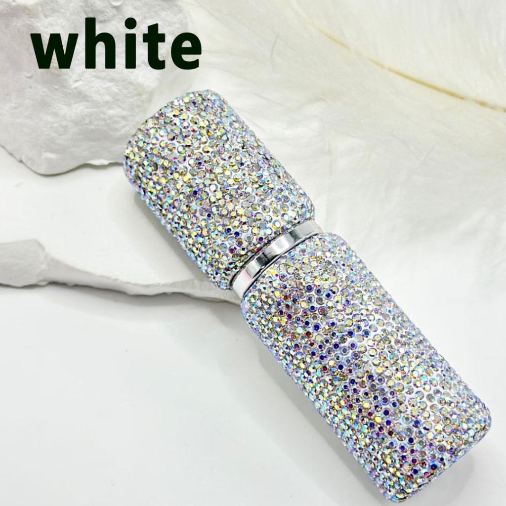 Perfume Bottle with Bling Bling Multi-Color Shiny Clay Rhinestones, Around 99*29MM