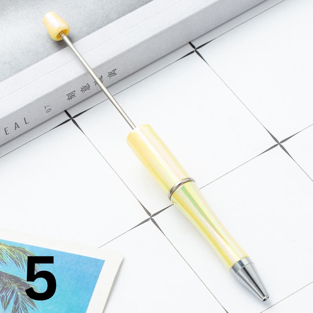 Beadable Pens with UV Coating and Glossy Finish Beaded Pens