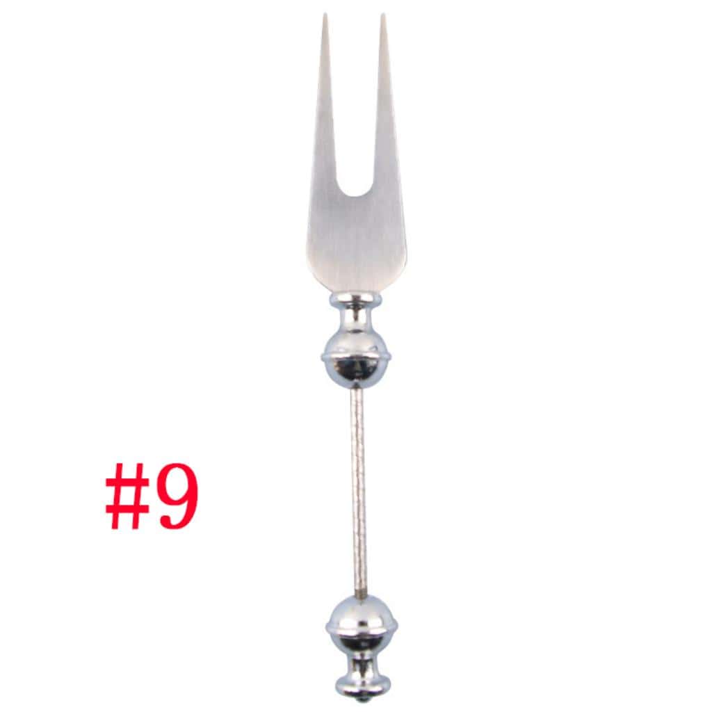 Beadable Envelope Opener, Corkscrew Bottle Opener, Cheese Butter Knife, Dessert Spoon, Fork, Teaspoon, Grill Utensils