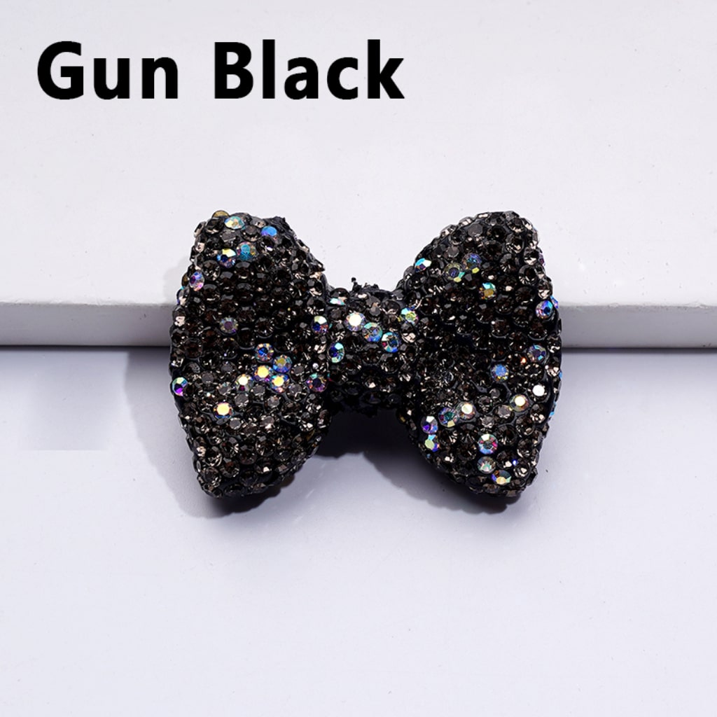Sparkling Multi-Color Bowknot Clay Beads with Radiant Rhinestones 28x40MM