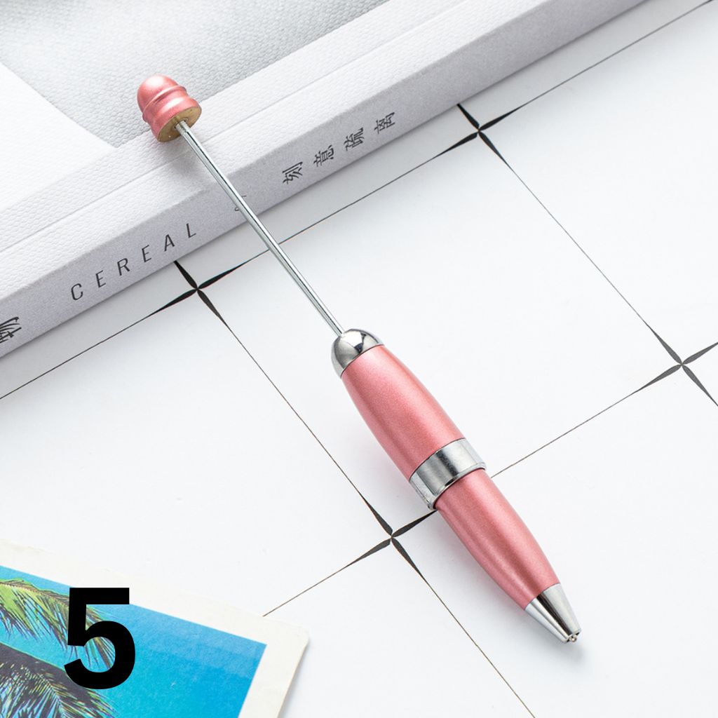 Handy Metal Beadable Pens Short Round Curvy 120mm Beaded Pens