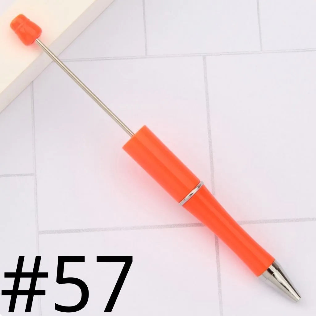 Colorful Plastic Beaded Pens in Solid, Ombre Gradient, and Neon Shades, READ THE DESCRIPTION