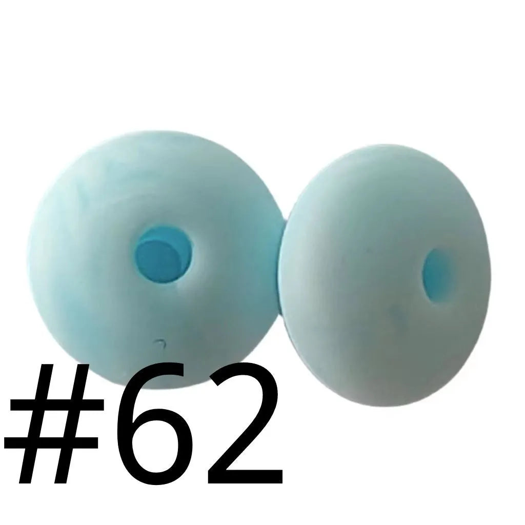 Silicone Lentil Beads 12mm