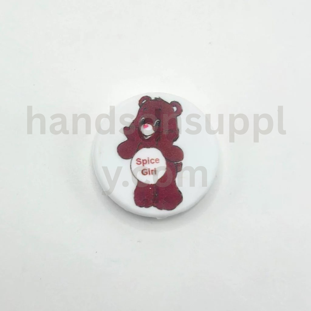 Spice Girl Bear Character Cute Design Silicone Focal Beads