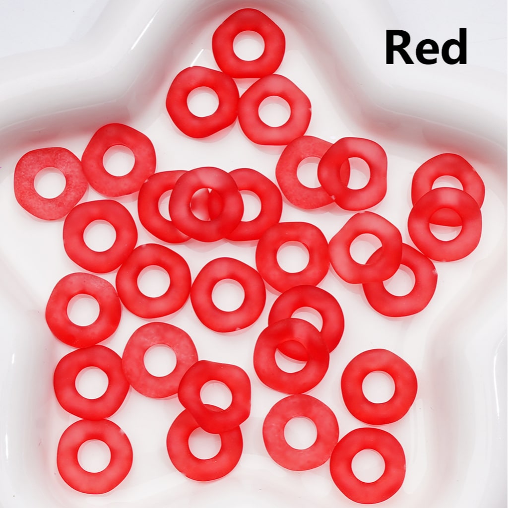Frosted Wave Shape Large Hole Multi-Color Translucent Spacer Beads 16MM (Single Color is only available for 500pcs(Whole bag))