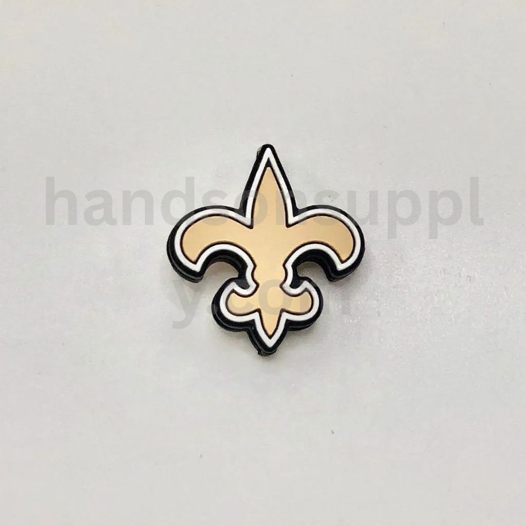 Saints Team Pointed Symbol Abstract Shape Sports Theme Silicone Focal Beads