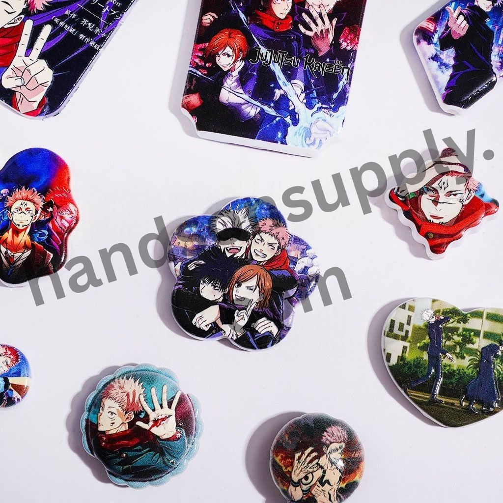 Trendy Japanese Manga High School Student Character Series Acrylic Beads & Pendants, Random Mix