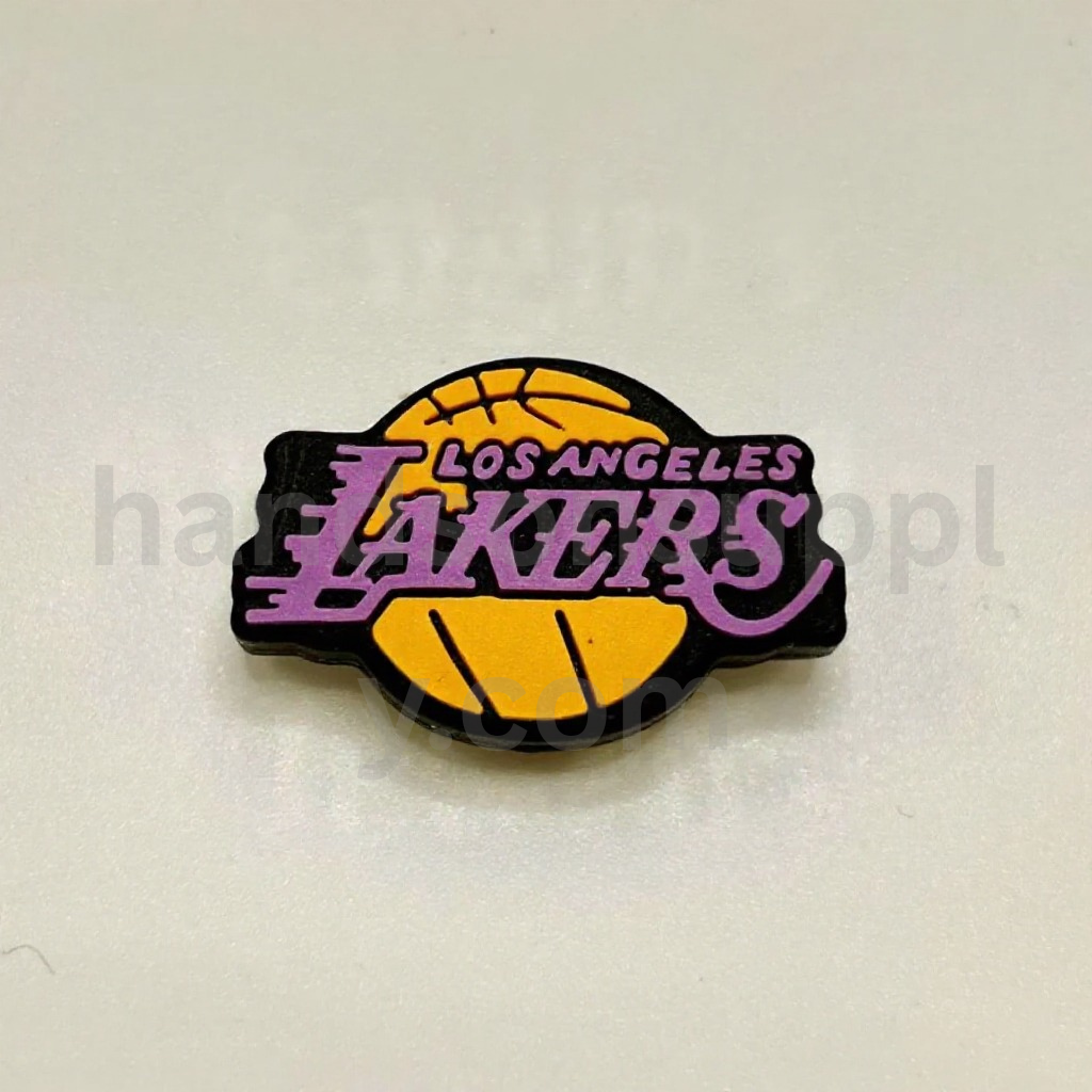 LA Team Basketball Theme Sports Design Silicone Focal Beads