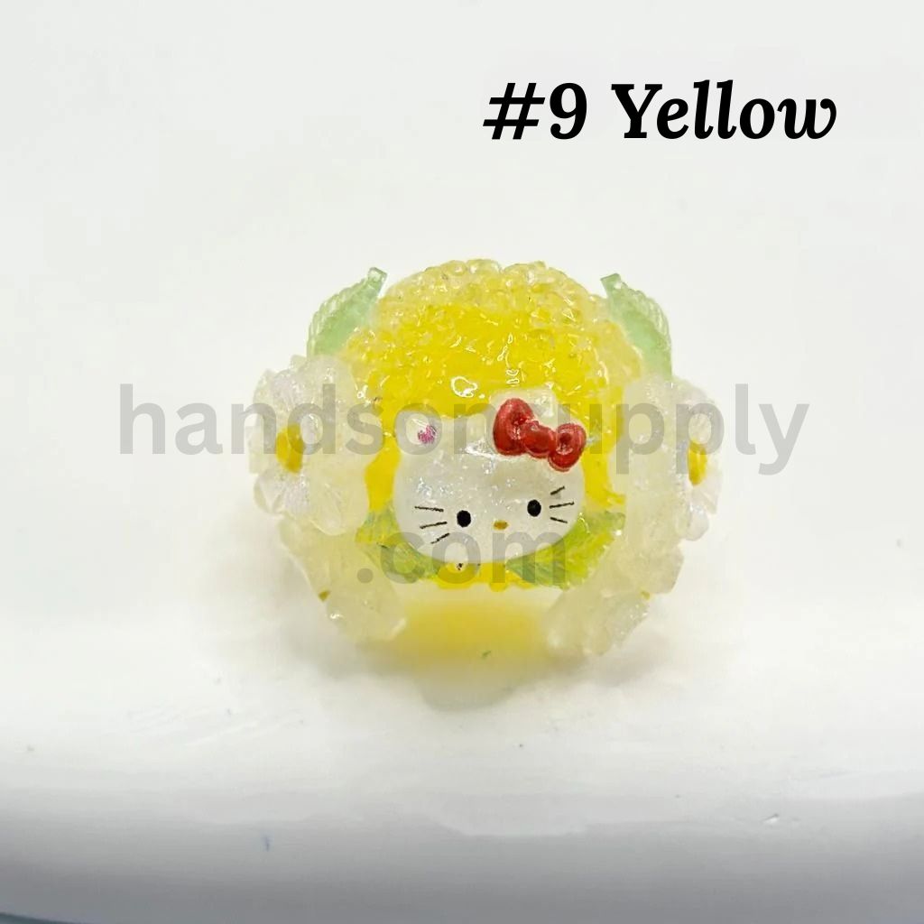 Glow in the Dark Jelly Color Sugar Cartoon Flower Chunky Beads Cute Mixed Characters & Colors, 20MM by 27M