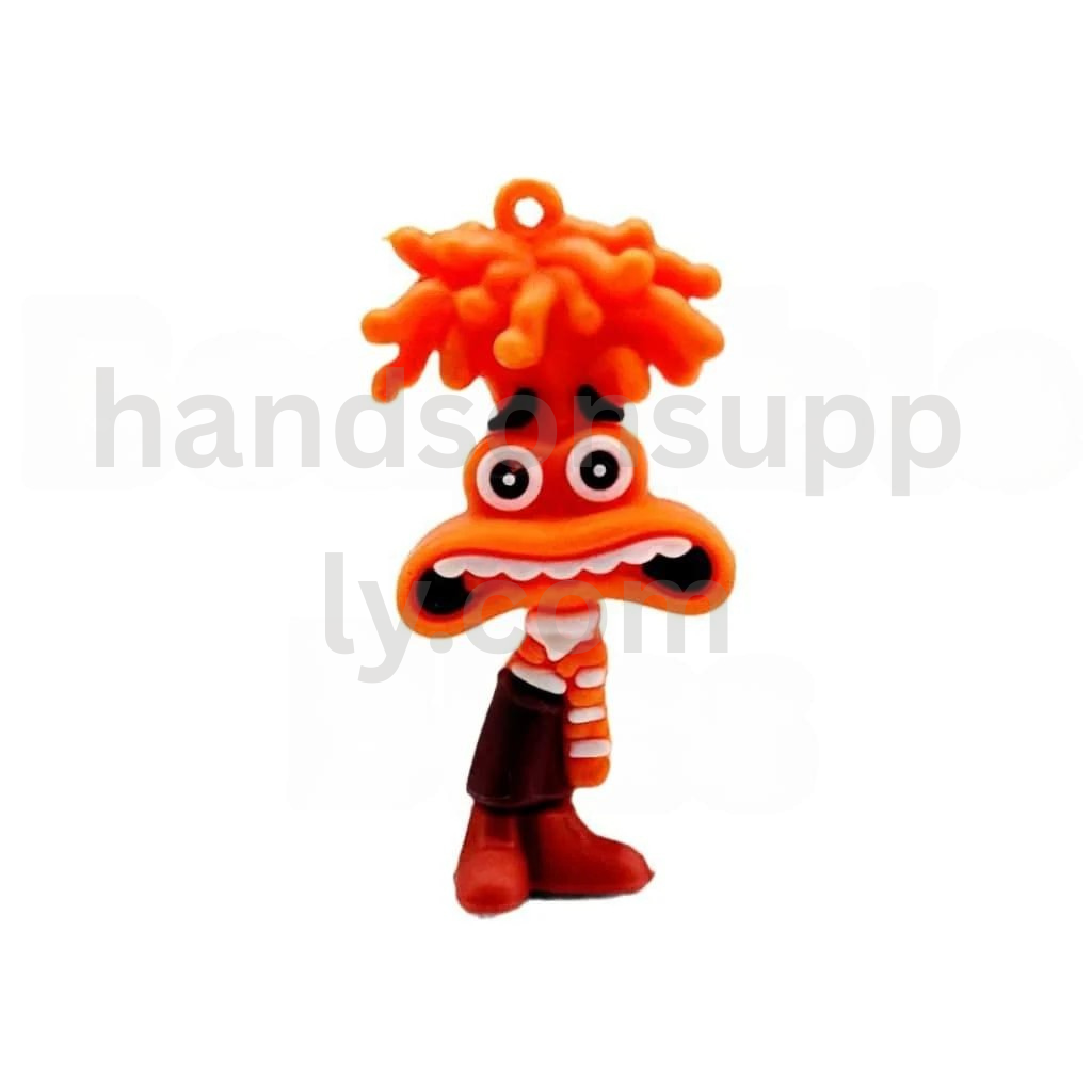 Large 3D Inside Out Character Design for Keychains Rubber Silicone Beads