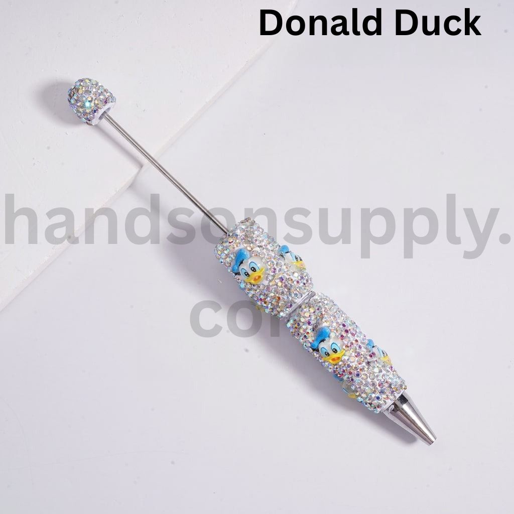 AB Rhinestones Cute Cartoon Sanrio & Friends Charms Hello Kitty, Doraemon, Donald Duck, Minni, Mickey, Kuromi, Wild Fox Beadable Clay Pens