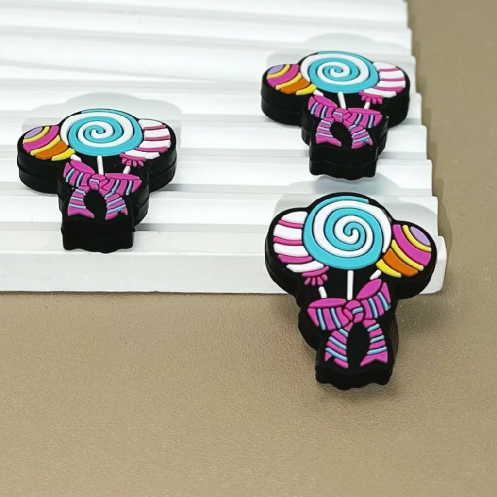 Yummy Lolipop Sweet Candy Silicone Focal Beads