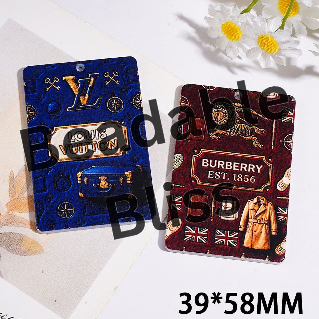 Fashion Bag and Clothes Acrylic Pendants, Flat Rectangle Shape, 39*58MM Random Mix
