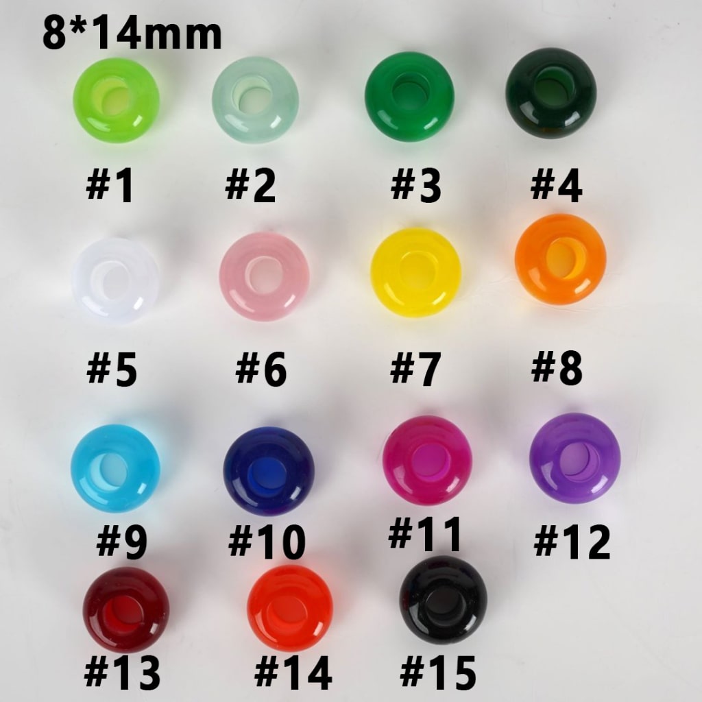 Wheel Abacus Colorful Acrylic Beads with Large Hole, 14MM, Please Read the Description