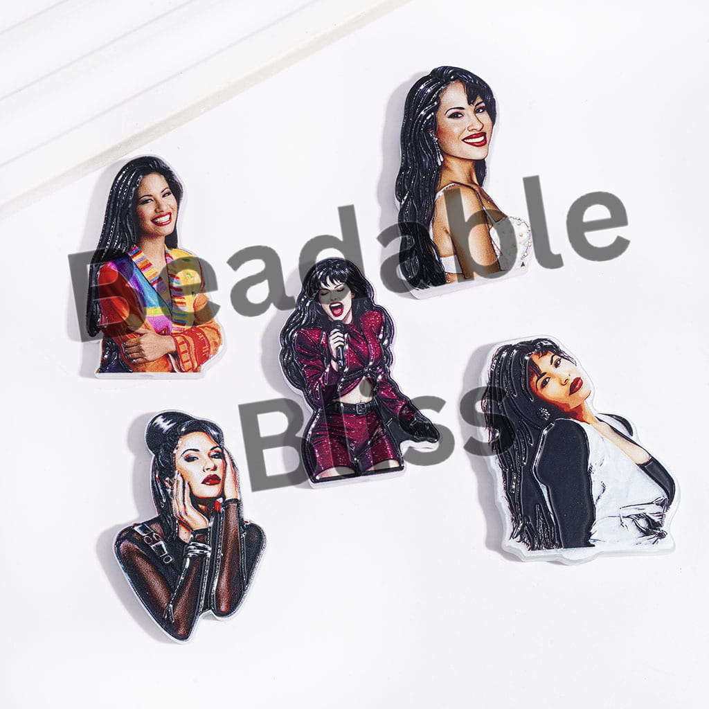 Acrylic Beads Famous American Girl Singer Series, Random Mix