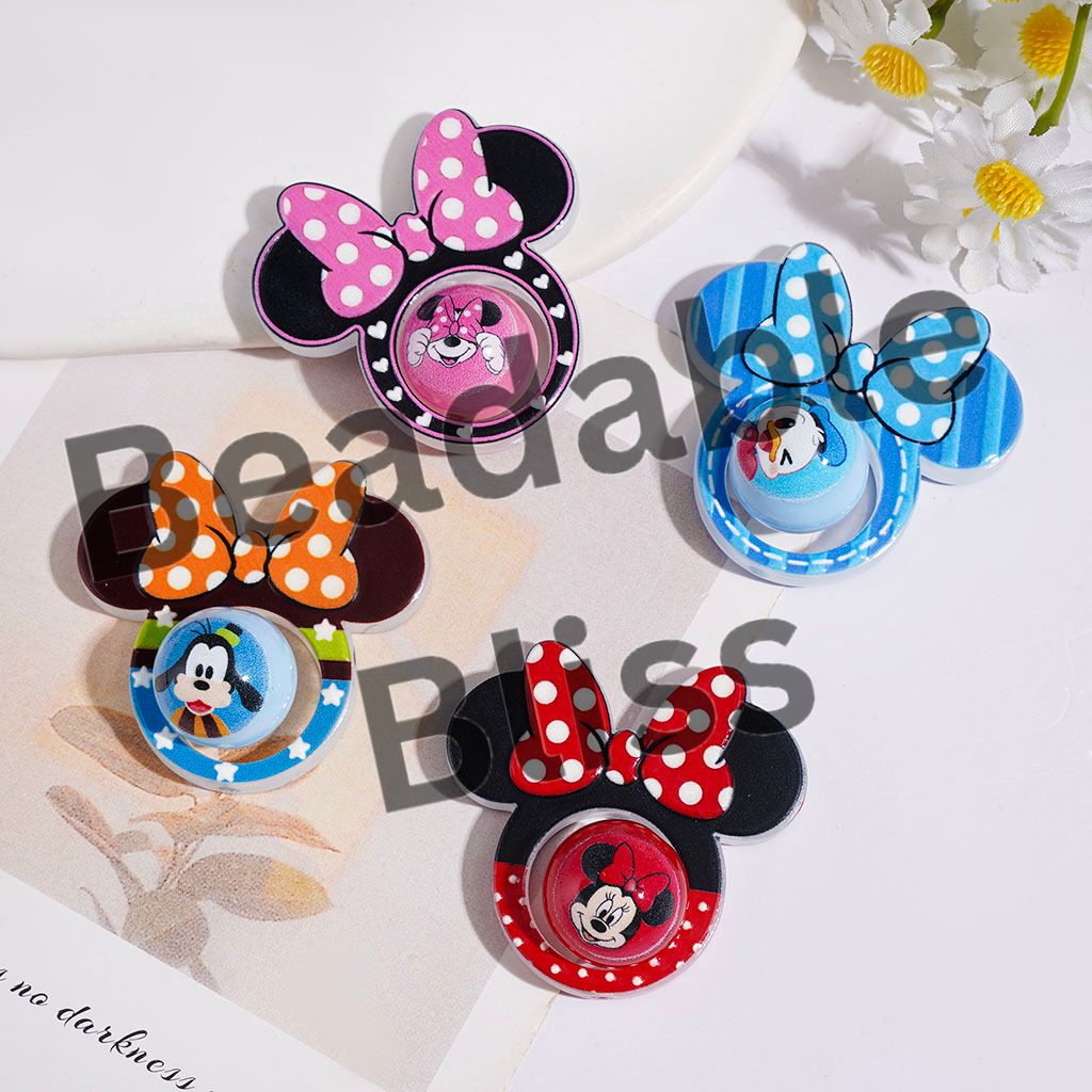 Classic Animation Mouse Character Acrylic Beads, Mouse Head Frame & Round Beads Set Collection, Random Mix (Please Read Description)
