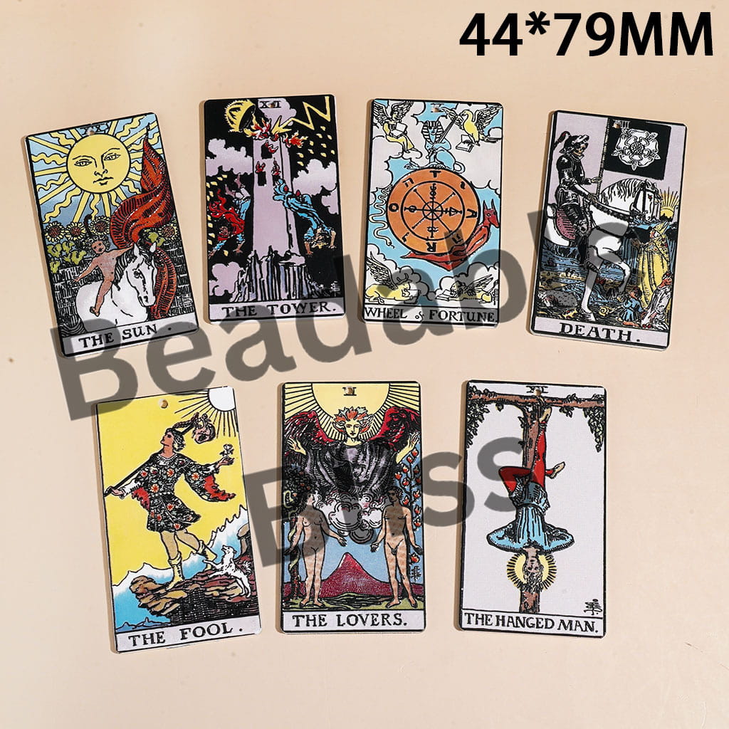 Magic Cards Acrylic Pendants, 44*79 MM Random Mix
