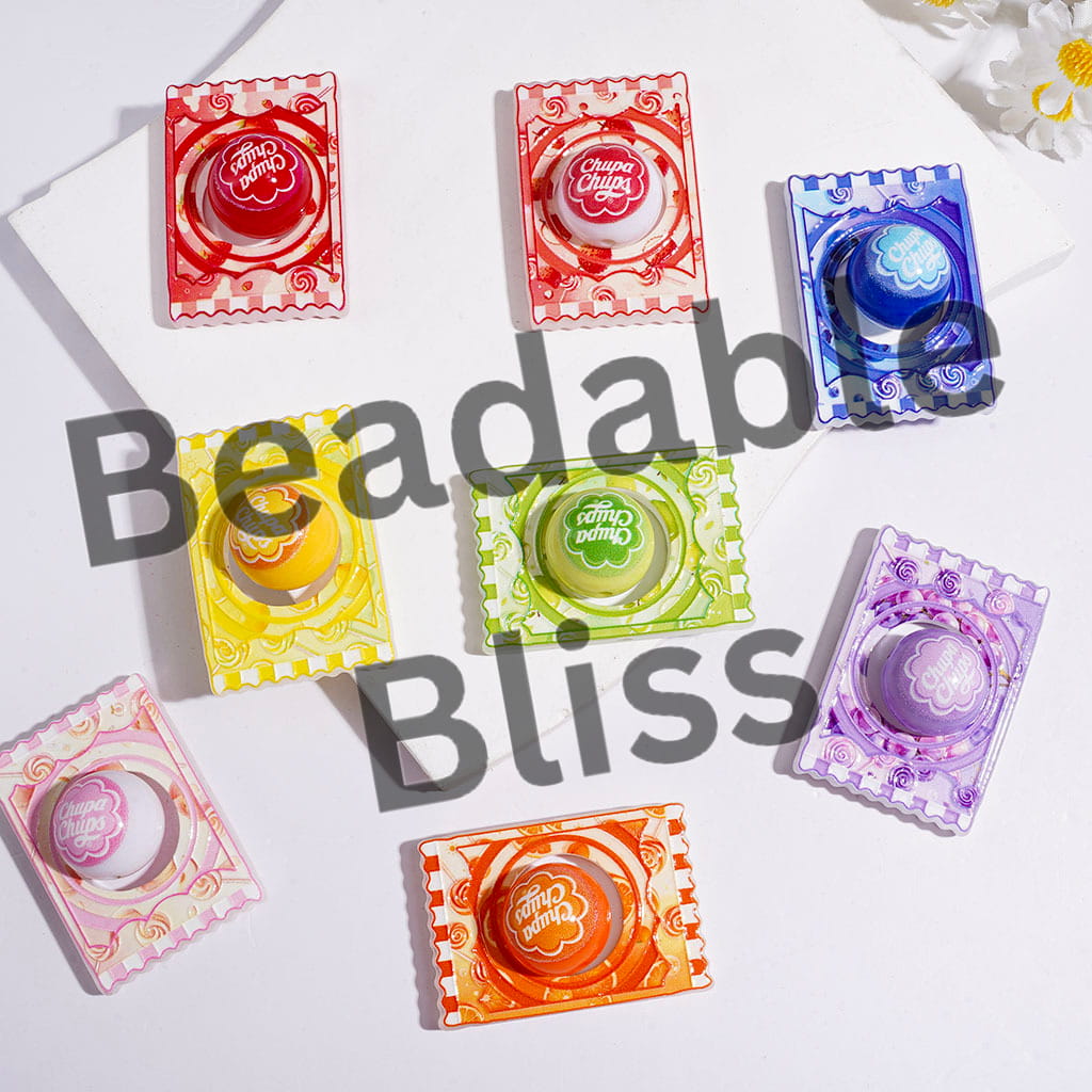 Acrylic Beads Hollowed Candy Packaging Bag and Round Beads, Multi-Color, Random Mix