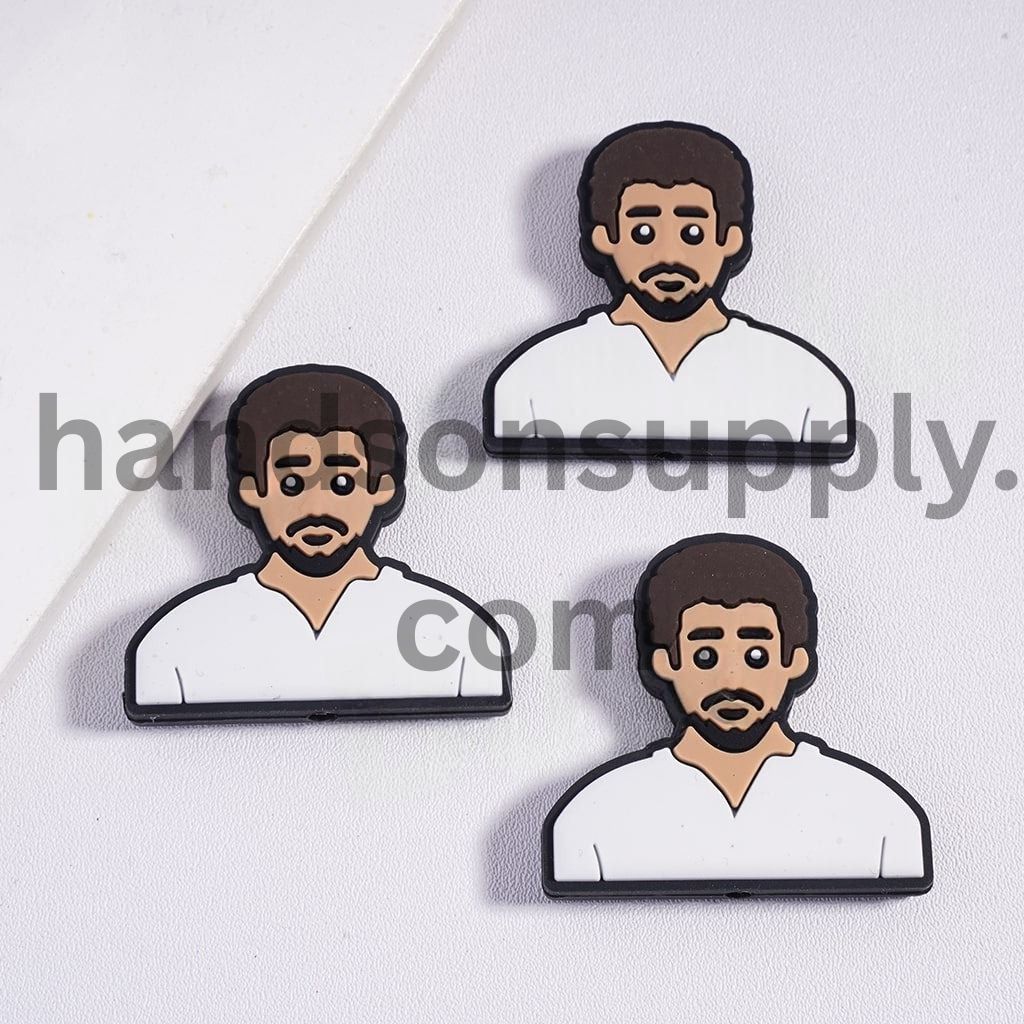 American Professional NY Football Player Sports Theme Silicone Focal Beads