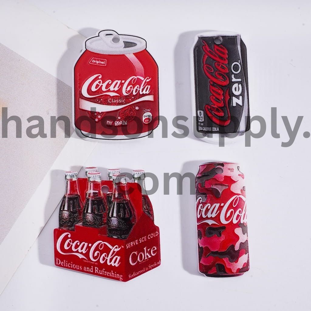 Cute Soft Drink Modern Soda Can Design Acrylic Pendant Random Mix