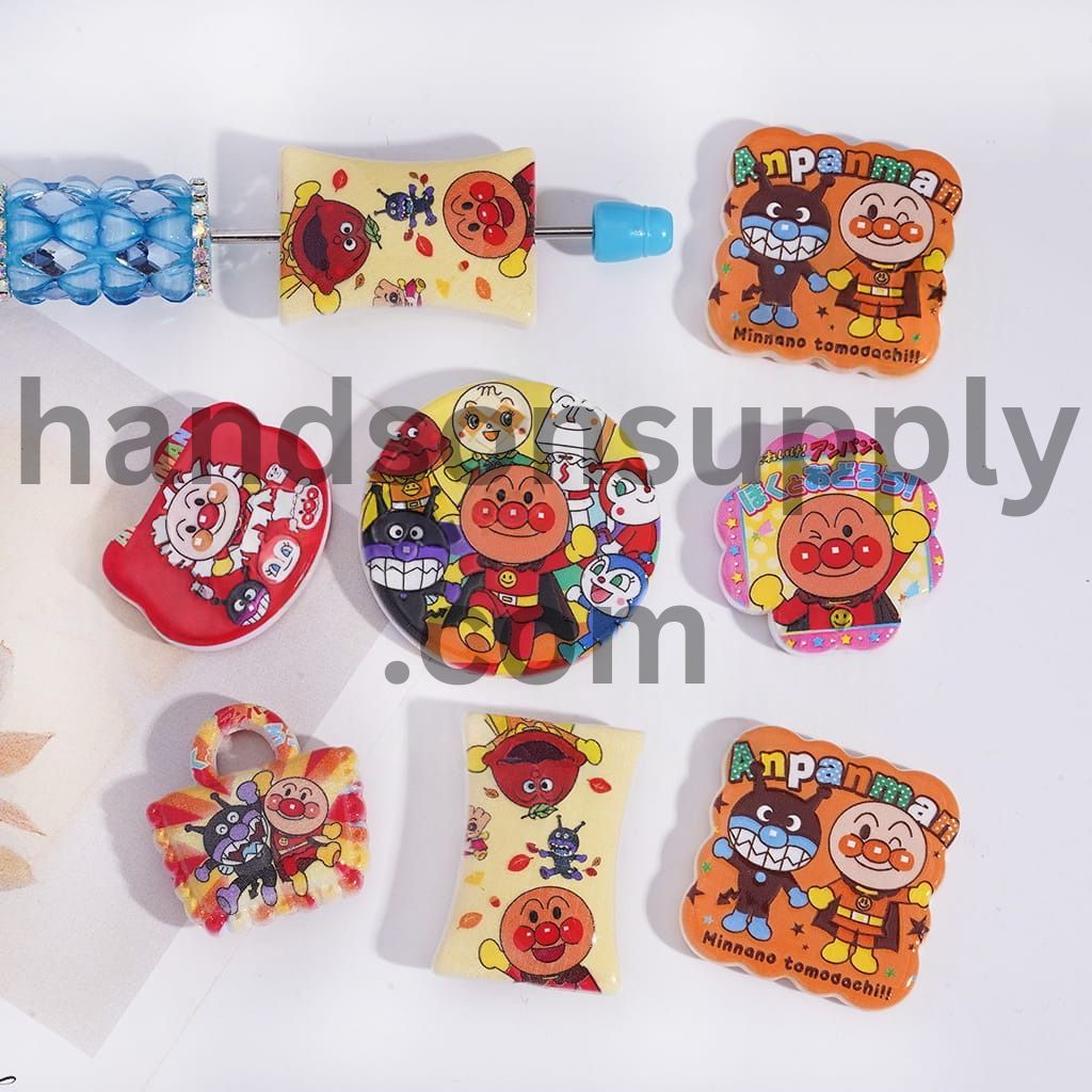 Superman Character Prints Series in Various Designs, Acrylic Beads Pendant Bread Random Mix