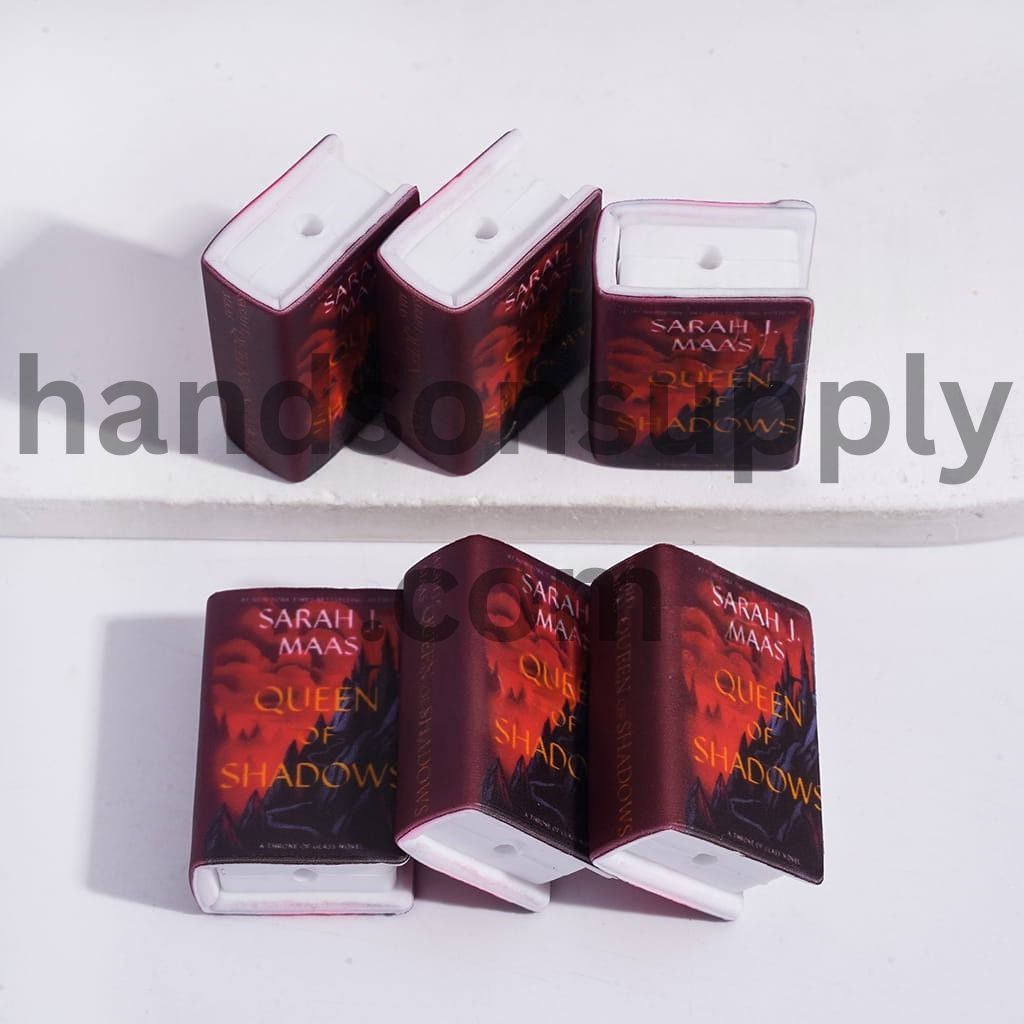 3D Mini Storybook on Mountain Top Pattern with Castle Design Silicone Focal Beads