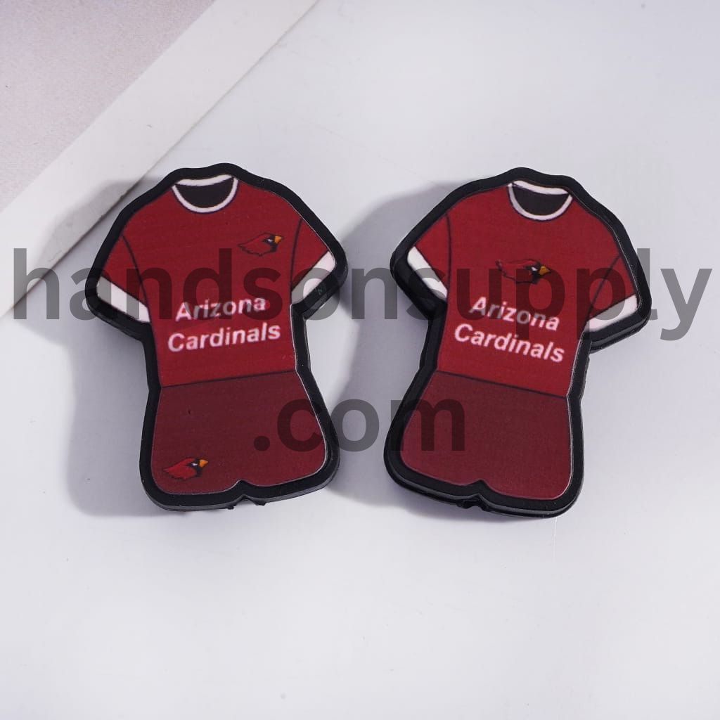 Arizona Football Set Jersey Design Silicone Focal Beads