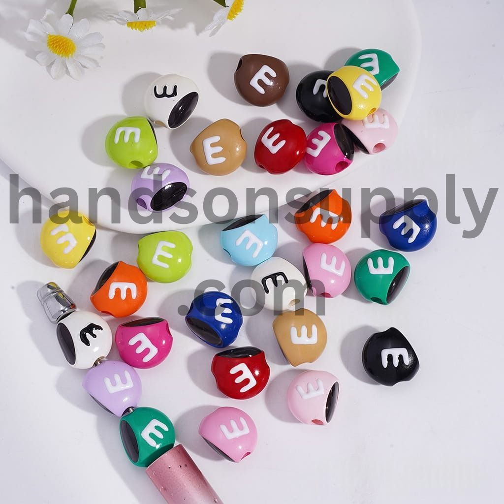 Chocolate Candy Chip in Various Colors Acrylic Bead 13*15MM, Random Mix