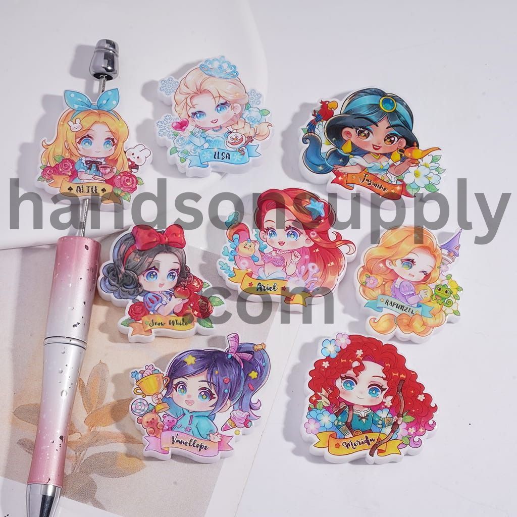 Cute Style Classic Princess Series Acrylic Beads Random Mix