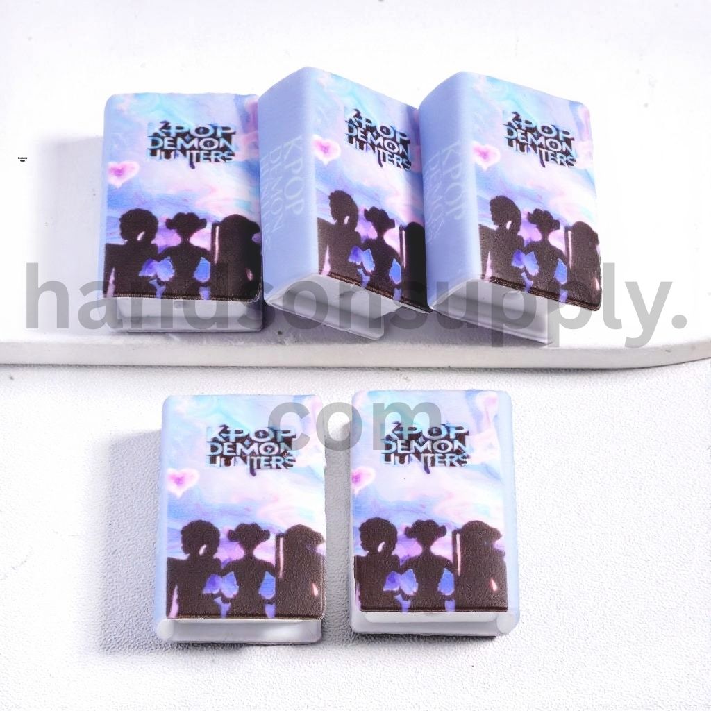 Silicone Focal Beads 3D Mini Book Beautiful Girls Group in Blue-Purple Style