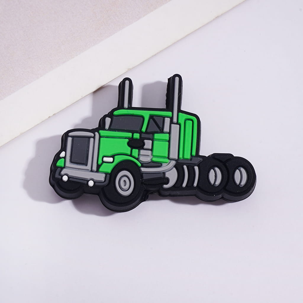 American Semi-Trucks in Various Colors Silicone Focal Beads Random Mix