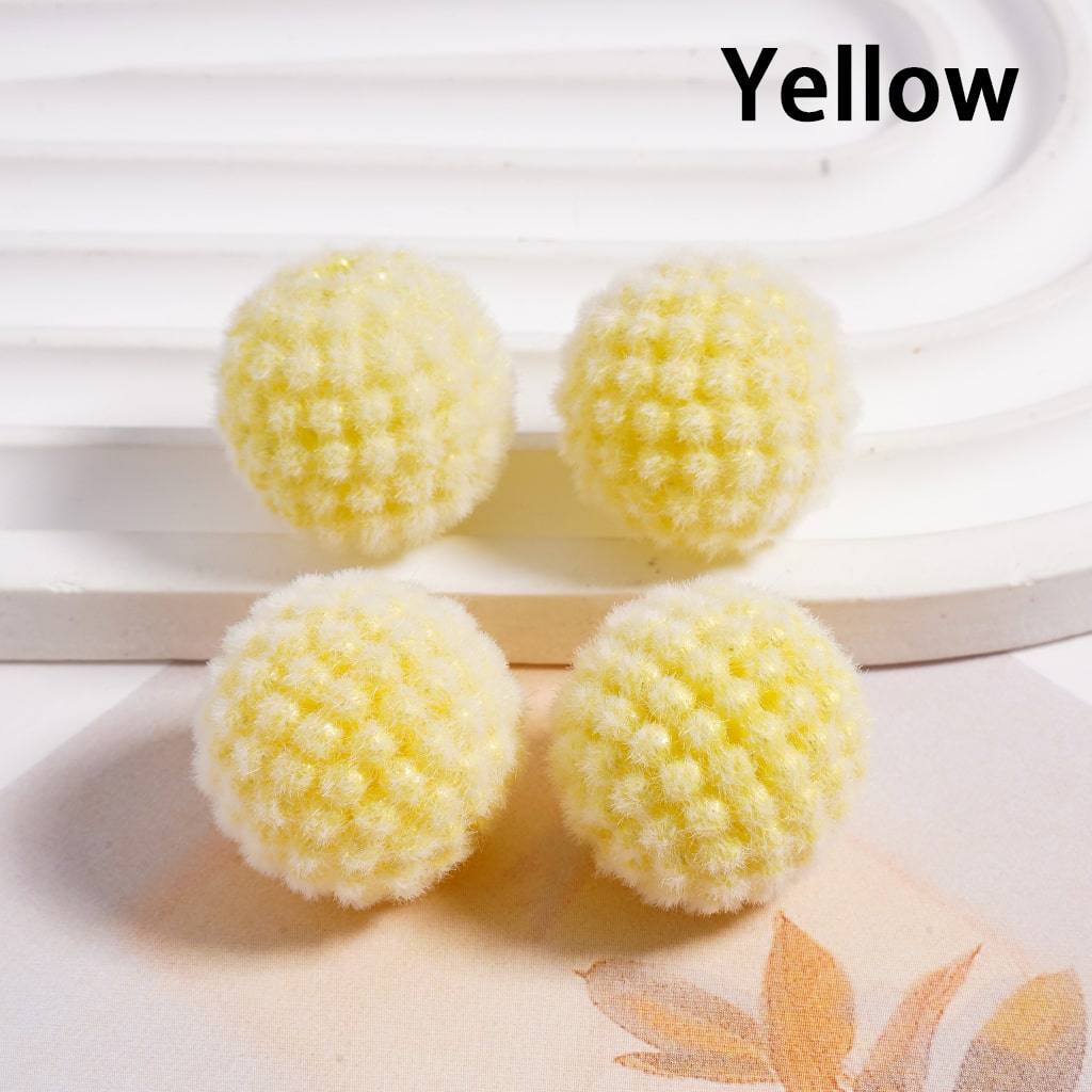 Flocked Round Ball Waxberry Bubble Solid Color Round Acrylic Beads 20MM (Single Color is available for 100pcs(Whole Bag) Only)