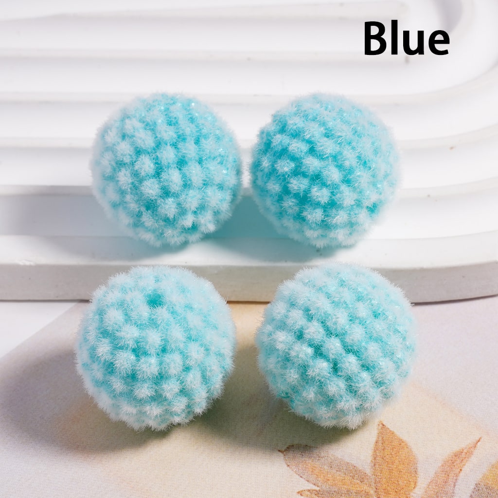 Flocked Round Ball Waxberry Bubble Solid Color Round Acrylic Beads 20MM (Single Color is available for 100pcs(Whole Bag) Only)