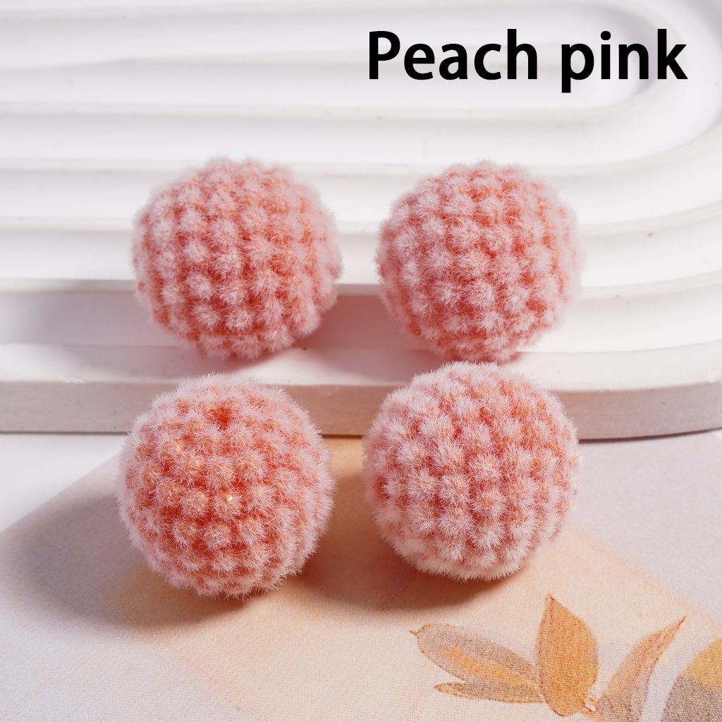 Flocked Round Ball Waxberry Bubble Solid Color Round Acrylic Beads 20MM (Single Color is available for 100pcs(Whole Bag) Only)