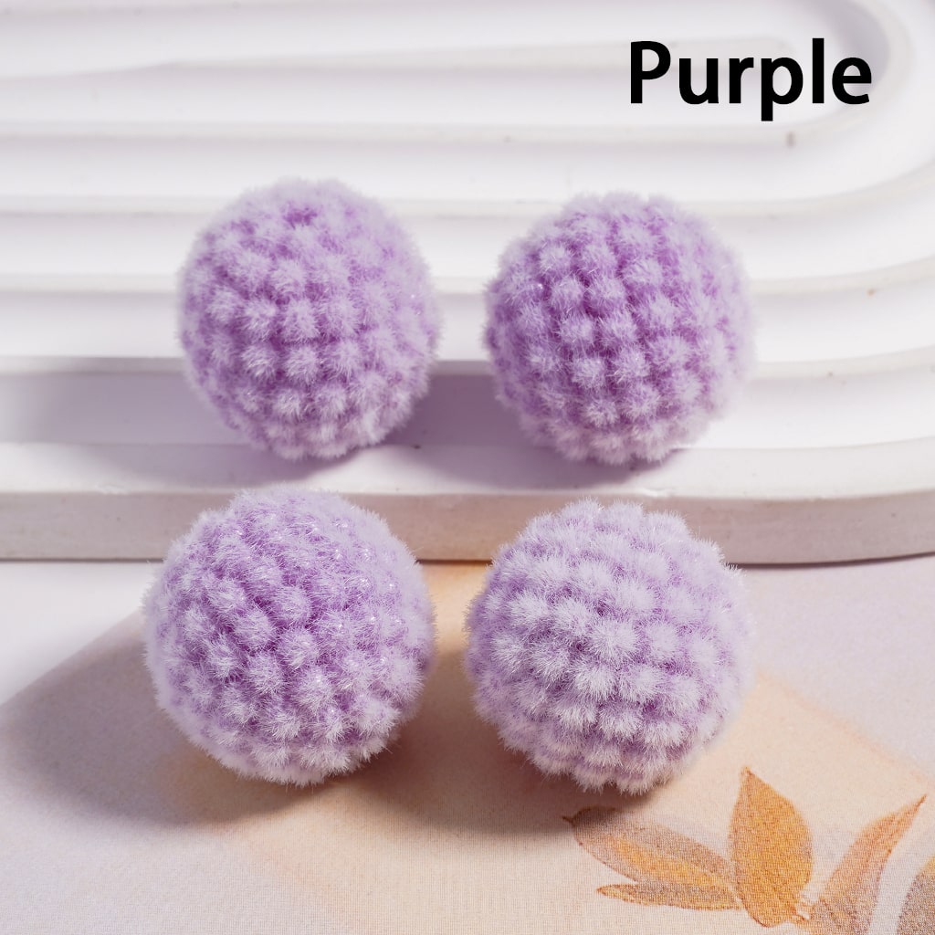 Flocked Round Ball Waxberry Bubble Solid Color Round Acrylic Beads 20MM (Single Color is available for 100pcs(Whole Bag) Only)