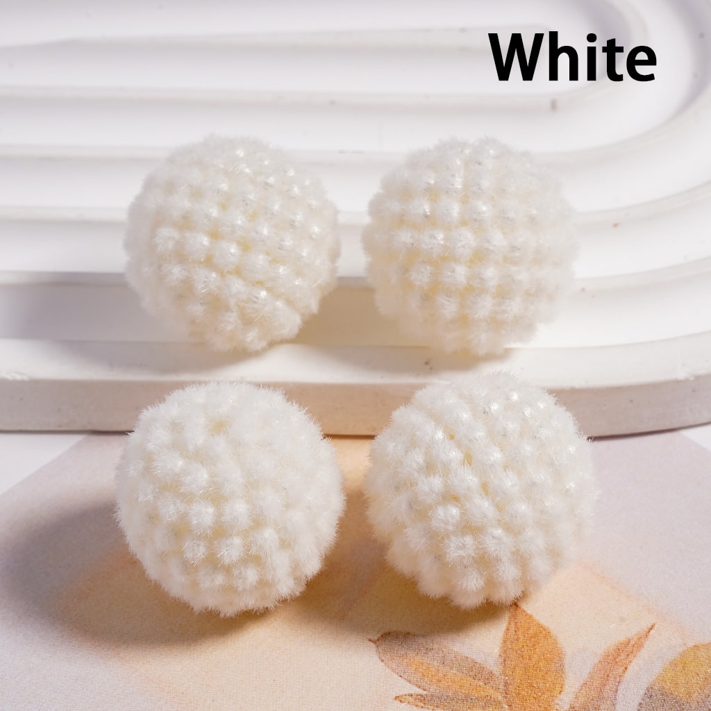 Flocked Round Ball Waxberry Bubble Solid Color Round Acrylic Beads 20MM (Single Color is available for 100pcs(Whole Bag) Only)