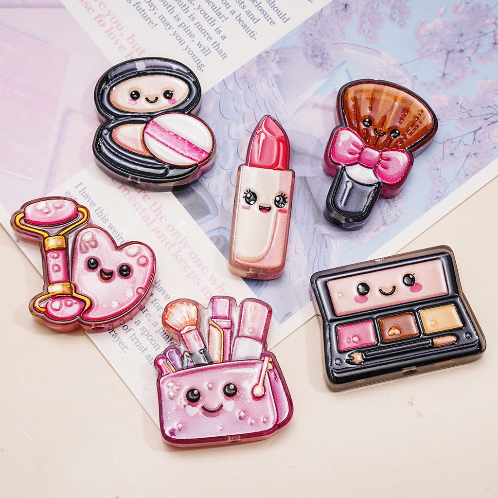 Acrylic Beads Cute Cosmetics Series, Random Mix