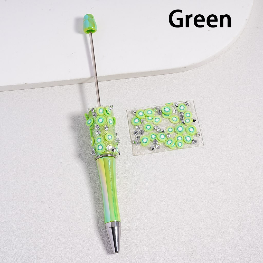 DIY Bling Bling Wrap Tape Fruits Series Apple, Orange, Kiwi, Pineapple, Carrot for Pen, Clear Cone Shape with Rhinestones, 78 pcs Sheet