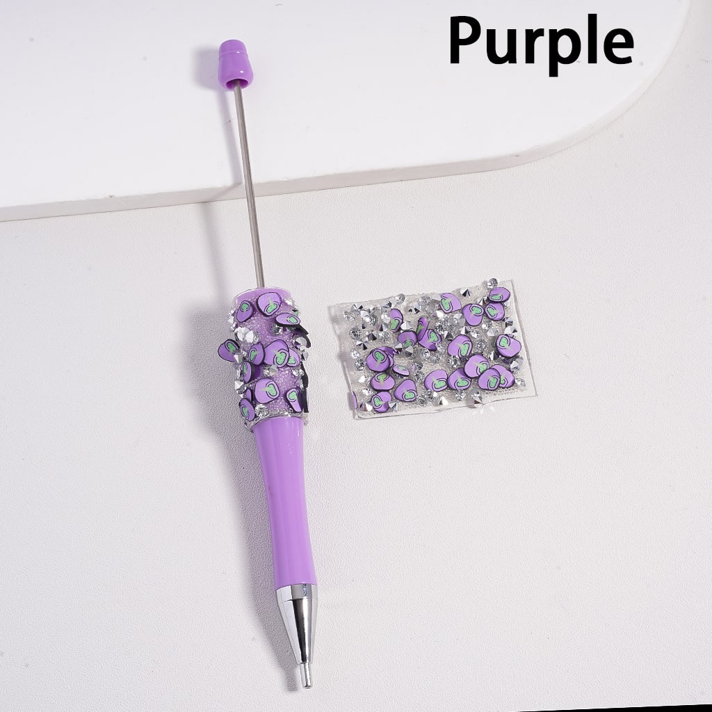 DIY Bling Bling Wrap Tape Fruits Series Apple, Orange, Kiwi, Pineapple, Carrot for Pen, Clear Cone Shape with Rhinestones, 78 pcs Sheet